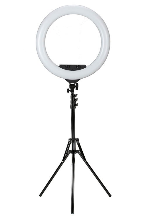 "High Brightness 26cm Ring Light in Use - Illuminate your photos and videos with precision using our versatile ring light. Perfect for content creators, makeup artists, and photographers."